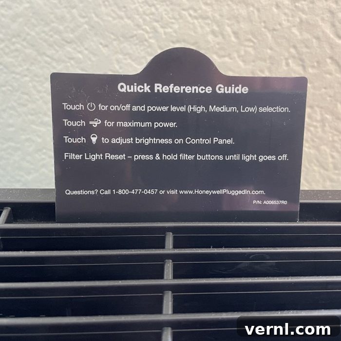 Honeywell True HEPA: The Ultimate Clean Air Experience 3 Quick Reference Guide for Honeywell Hepa Air Purifier