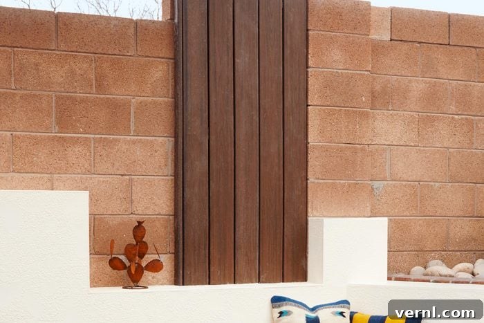 Transform Your Backyard with 6 DIY Living Room Projects 7 New Mexico Backyard Vertical Wall Panels from Composite Decking