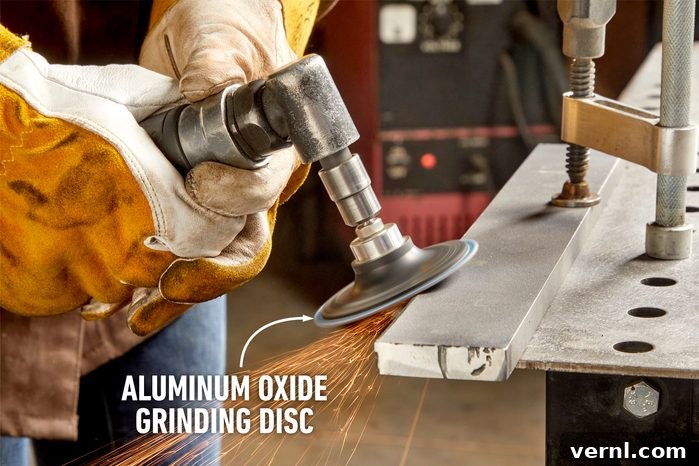 Unlock Expert MIG Welding: Insider Tips from a Master 6 Welder using an angle grinder to clean metal surfaces before welding.