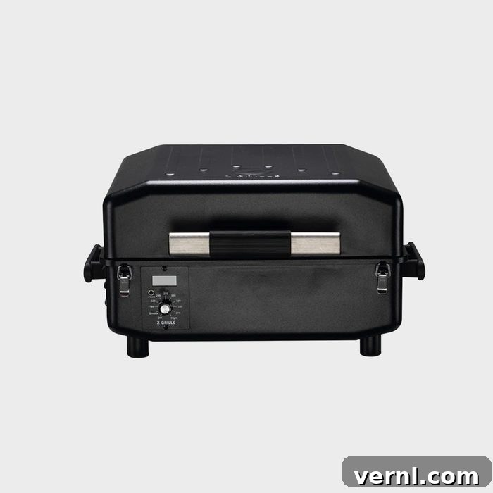 Z Grills Wood Pellet Grill And Smoker Ecomm Zgrills.com, showing the grill in a lifestyle setting.