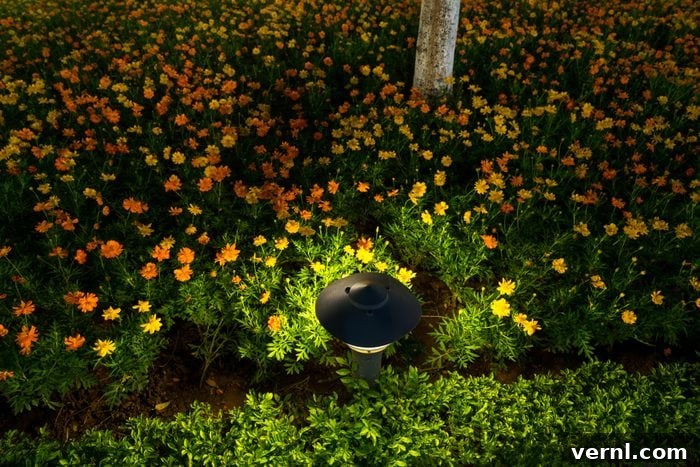 Brighten Your Walkways A Homeowners Guide 3 Lantern in Flower Bed in park
