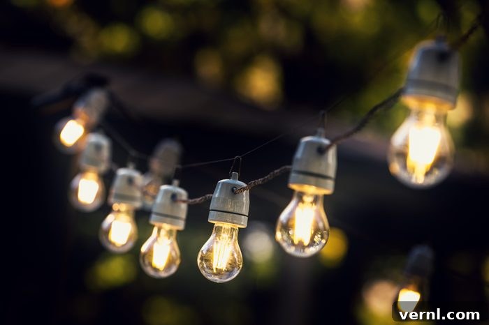 Brighten Your Walkways A Homeowners Guide 7 party string lights hanging in a line