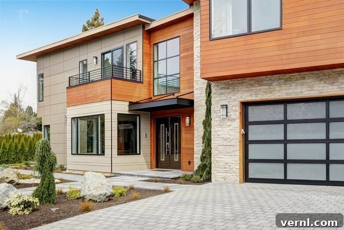 Is Aluminum Siding Worth It? A Candid Look at Its Pros and Cons 2 Contemporary style home with a mixture of siding