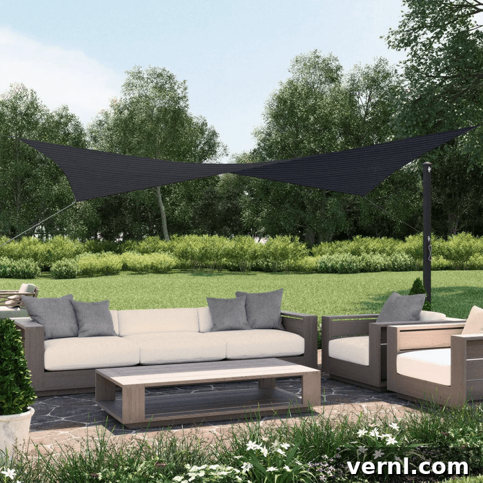 Coolaroo Shade Sail installed for maximum outdoor comfort