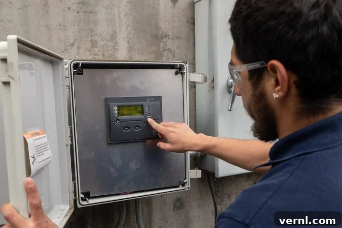 Smart Energy Moves: Cut Costs, Boost Efficiency 2 Engineer doing maintenance on energy efficient house