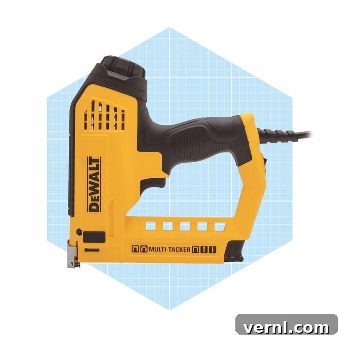 Electric Staple Gun - Corded and cordless options for consistent power and less fatigue.