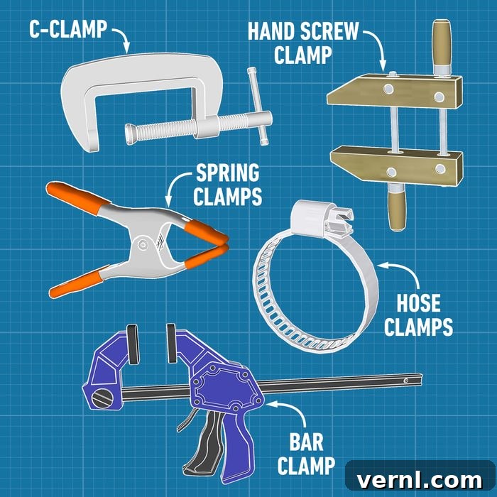 Understanding Clamps: 9 Essential Types 2 Fhm 8 Types Of Clamps And What They're Used For
