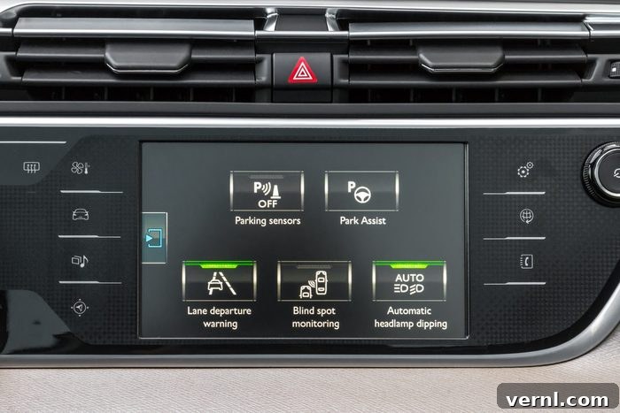 9 Innovations That Reshaped Car Safety and Comfort 2 Close up shot of a modern car electronic safety systems