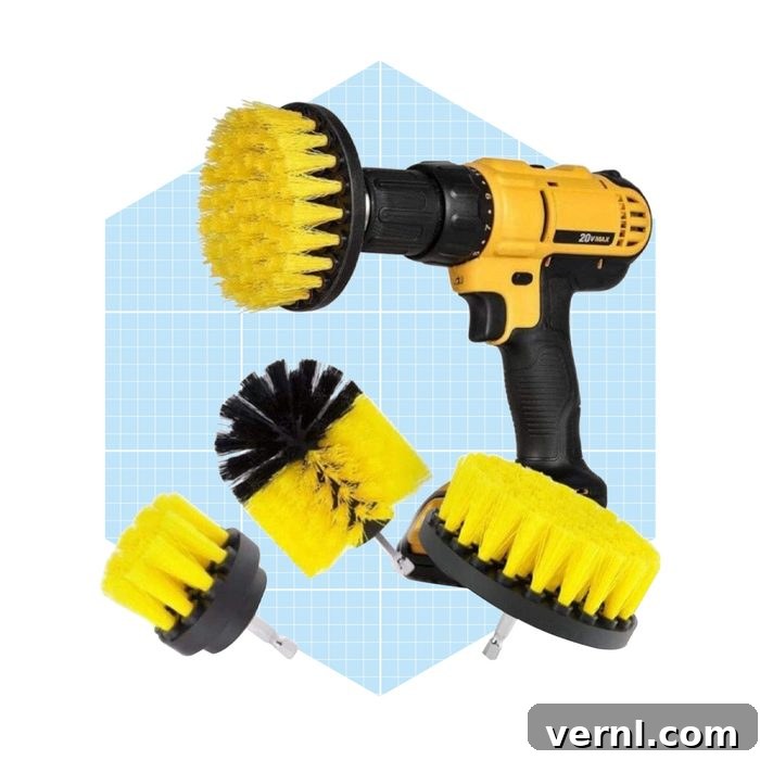 Power Clean Your Bathroom Using a Drill Brush 2 Original Drill Brush 360 Attachments Ecomm Amazon.com