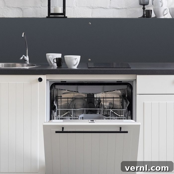 Kitchen Camouflage: Making Your Dishwasher Disappear 2 Cups On Kitchen Counter Above Hidden Dishwasher