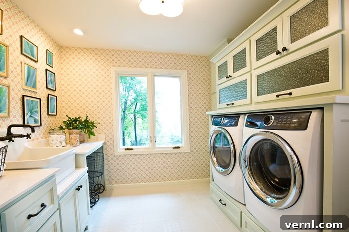 Woman Crafts the Cleverest Hidden Laundry Room 2 Interior Design Laundry Utility Room of Residential Home