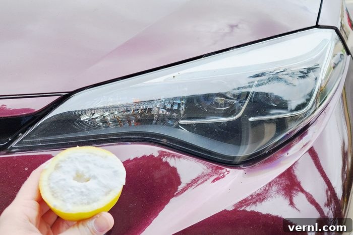 The Truth About Lemon and Baking Soda Headlight Cleaning 2 Lemon And Baking Soda Car Headlight Cleaning Hack Cianna Garrison For Family Handyman Front of Car