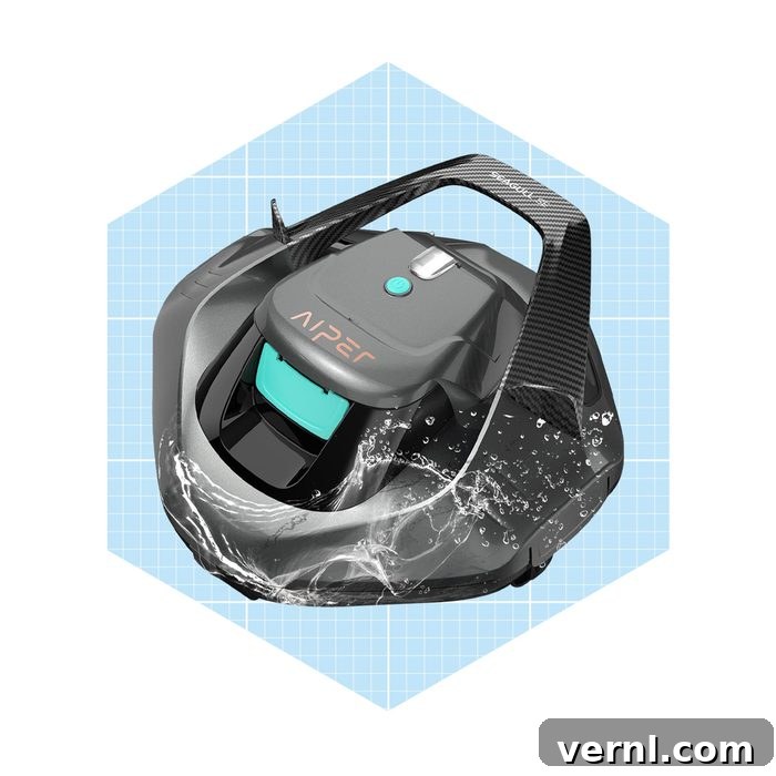 Effortless Pool Perfection: Robotic Cleaner Delivers Sparkling Water, Scrubbed Tile, Save $110 2 Aiper Seagull SE Cordless Robotic Pool Cleaner in a clean pool operating autonomously