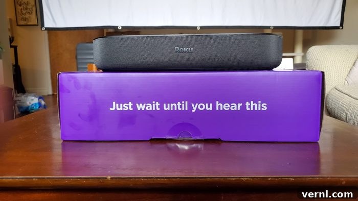 Roku Streambar in a living room setup, ready for entertainment