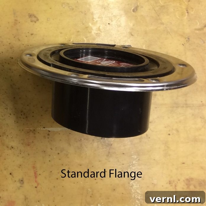 standard toilet flange with stainless steel ring