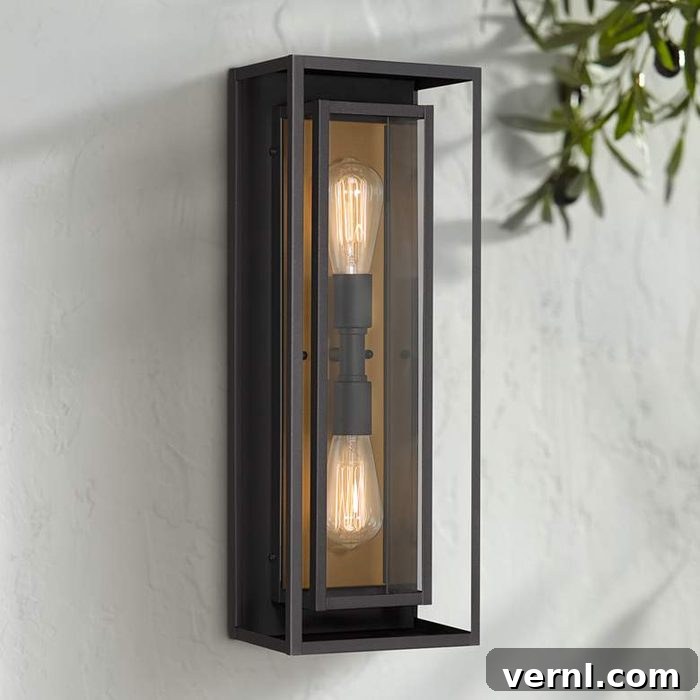 Possini Euro Design Wall Light Elevates Outdoor Lighting 5 Possini Euro Metropolis 22in High Black And Gold Outdoor Wall Light