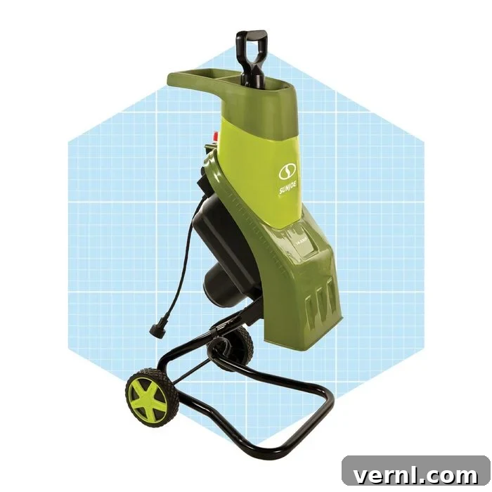Simplify Garden Cleanup with the Sun Joe Chipper Shredder 3 Sun Joe CJ601E Electric Wood Chipper close-up