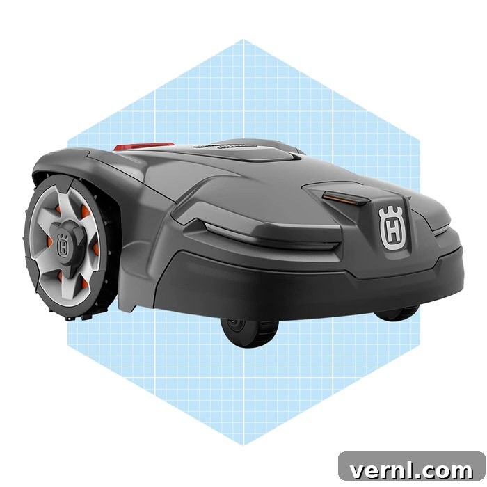 Husqvarna Automower robotic lawn mower model comparison on a digital interface