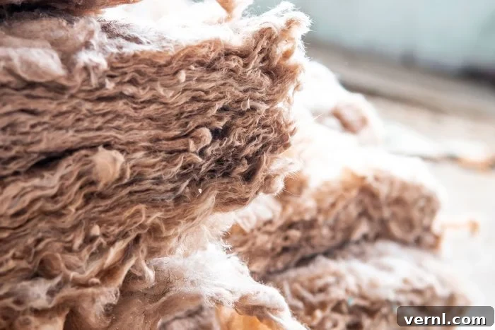 Display Of Wool For Home Insulation