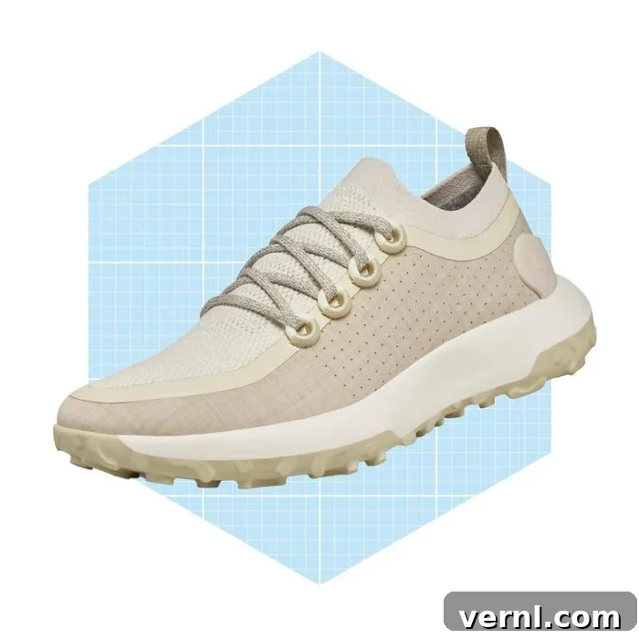 Allbirds Trail Runner shoe displayed in a clean, appealing manner, highlighting its design.