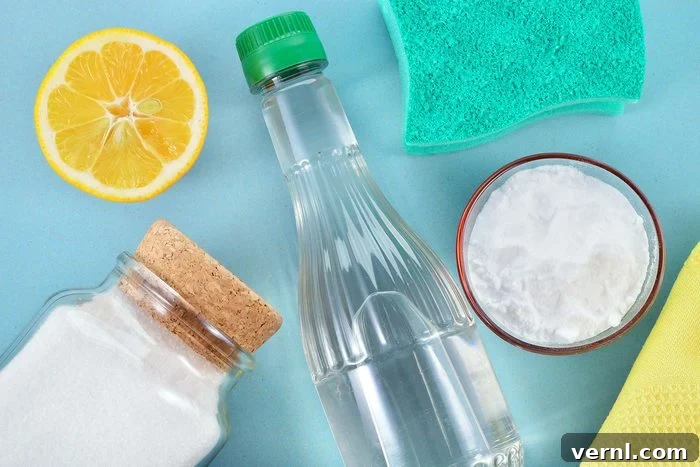 Polyvinyl Alcohol: A Chemical Profile and Its Environmental Legacy 3 Eco-friendly natural cleaners. Vinegar, baking soda, salt, lemon and cloth