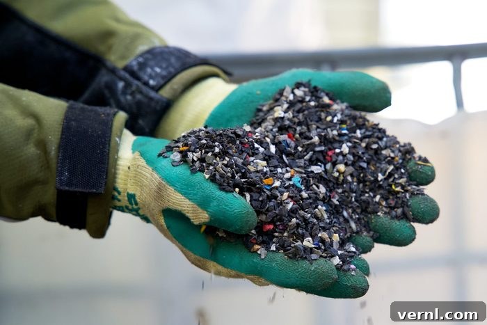 12 Sustainable Materials Driving the Future 2 Plastic granulate in a plastic recycling factory