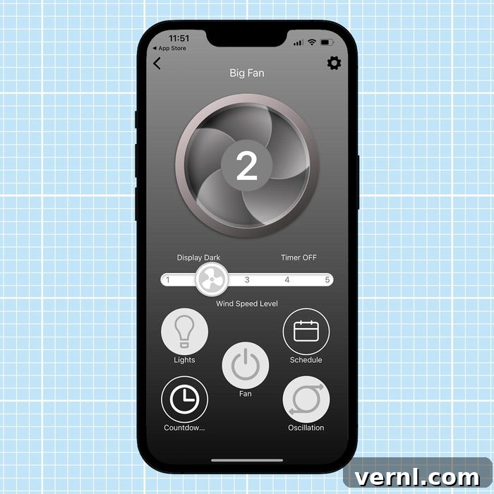 Lasko Tower Fan: The Smart Home Upgrade We Tested 3 Lasko Smart Fan Tower app mockup on iphone