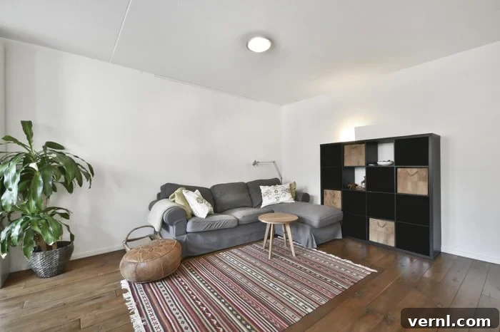 Small Space, Big Style Living Room Decor Hacks 7 Cozy living room with layered lighting, including a floor lamp and table lamp