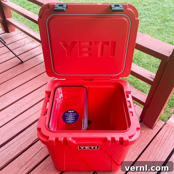 Yeti Roadie 48 Wheeled Cooler Opened