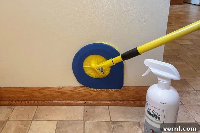 Chomp Wall Mop Review The Viral TikTok Favorite for Wall Cleaning 4 Cleaning wall with wall mop