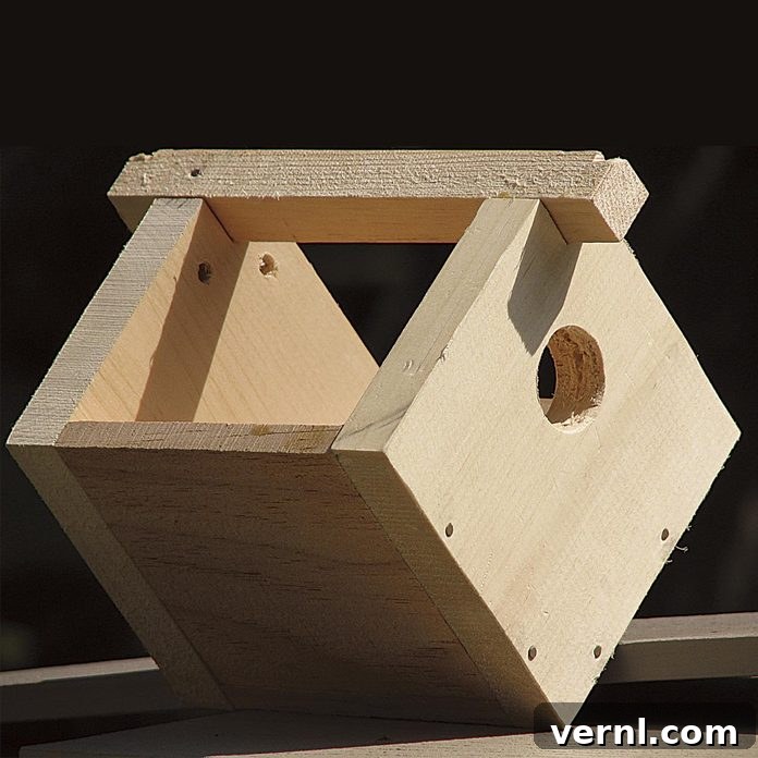 license plate birdhouse assembled