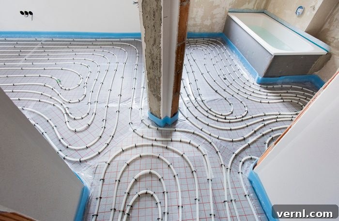 Radiant Floor Heating Costs: Is It Worth The Investment 2 Pipes of underfloor heating in the construction of a new residential house