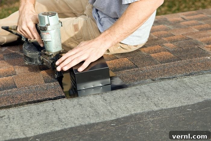 Roof Dryer Vents: A Homeowner's Guide to Safety and Maintenance 3 Roofer Nailing Bathroom Vent to New Roof