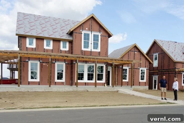 The Hurricane-Proof Dream: Can It Be Built 2 People stand near a home under construction at southwest Floridas Babcock Ranch, which is being built with an engineered wood and Styrofoam material that builders say is more resistant to hurricanes than cinderblock