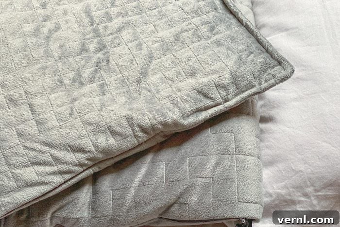 Deep Clean Your Weighted Blanket A Comprehensive Guide 2 Still Life Of Gray, Weighted, Blanket In Bedroom