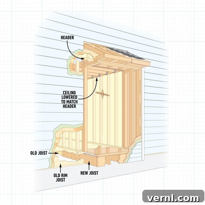 Bump-out addition framing details