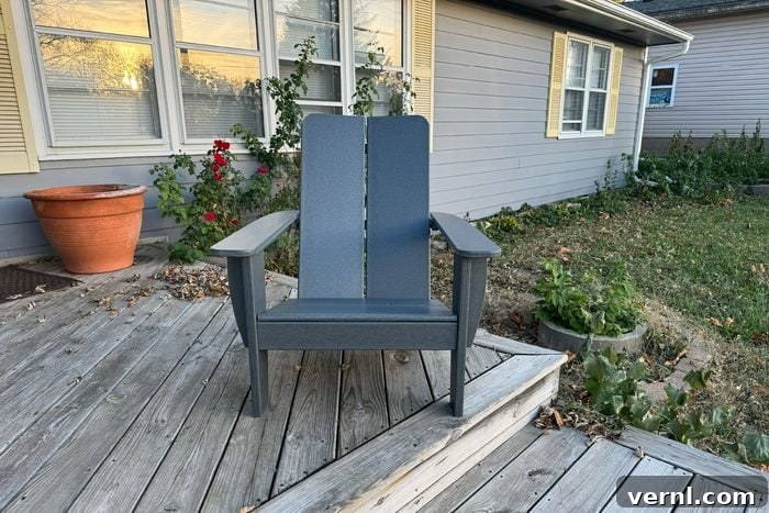 1903 Adirondack Modern Chair in Backyard