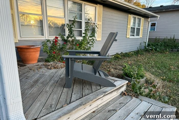 1903 Adirondack Modern Chair in backyard