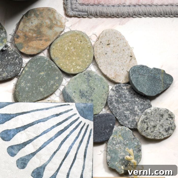 Design Experts Unveil 11 Must See Bathroom Trends For 2024 11 Kayan River Pebble Mosaic