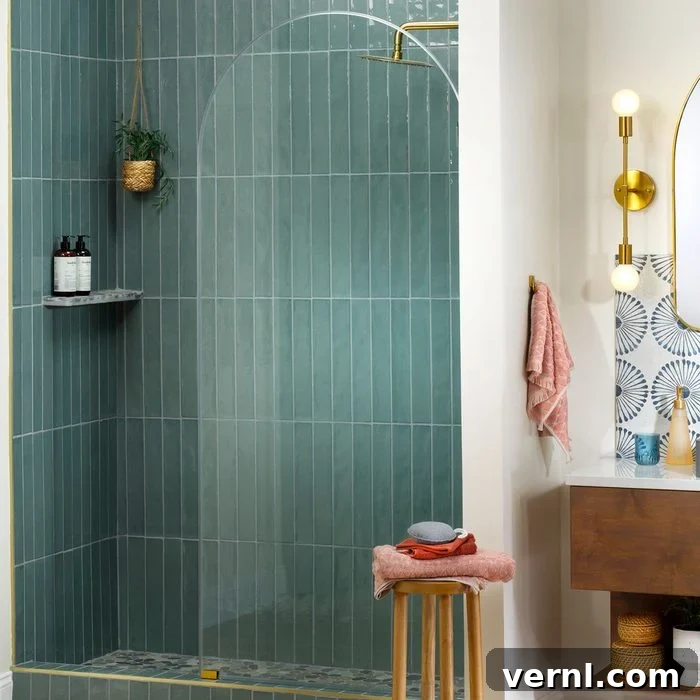 Design Experts Unveil 11 Must See Bathroom Trends For 2024 3 Vigo Arden Frameless Fixed Shower Screen Door