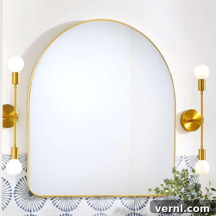 Design Experts Unveil 11 Must See Bathroom Trends For 2024 6 Umbra Hubba Arched Wall Mirror