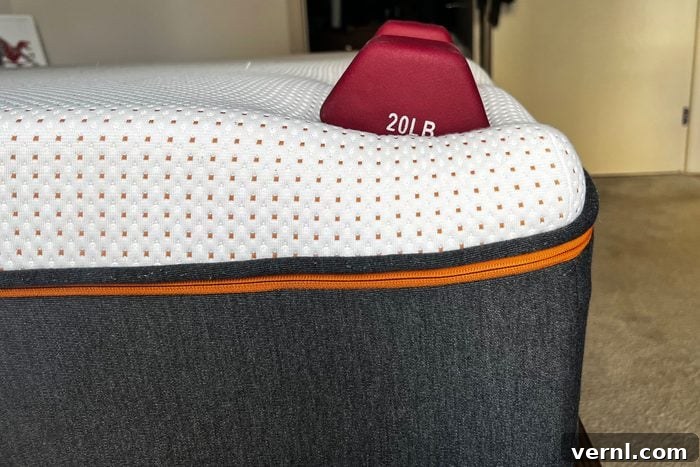 Nectar Premier Copper Mattress Goodbye Back and Shoulder Pain 5 Heavy weights on the Nectar Premier Copper Memory Foam Mattress