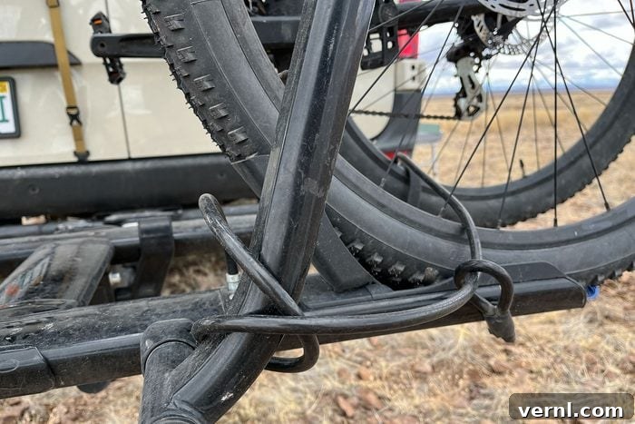 Four Years On: Why I Still Recommend the Kuat Bike Rack to Nearly Everyone 6 Bike lock