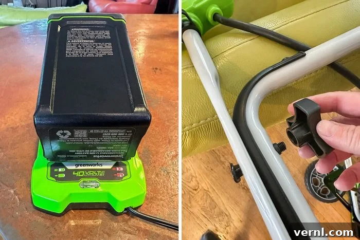 Greenworks Cordless Snow Blower: Turning a Winter Chore into Winter Fun 3 Greenworks Cordless Snow Blower Battery and Assemby