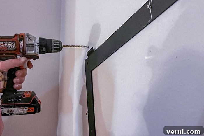 Drilling frame for Sylvox Bathroom Tv Mirror