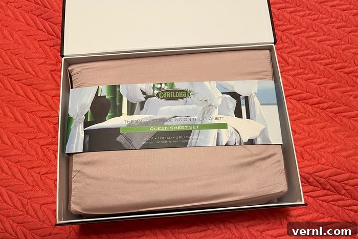 My Bedrooms 5 Star Transformation Thanks to Cariloha Sheets 2 Cariloha Sheets packed in a box