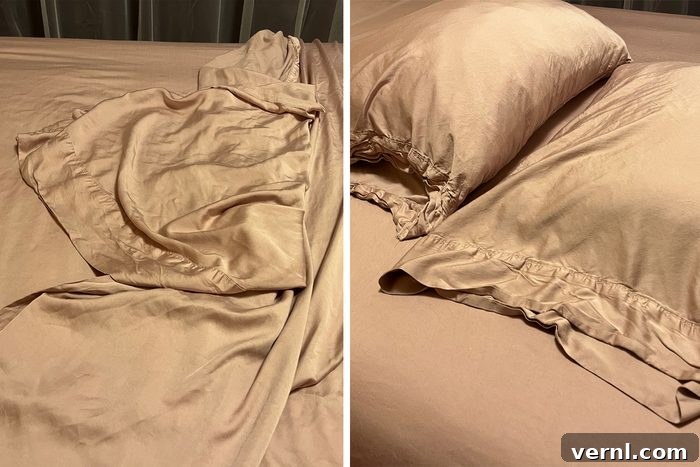 My Bedrooms 5 Star Transformation Thanks to Cariloha Sheets 8 Wrinkled bed sheets and pillow covers