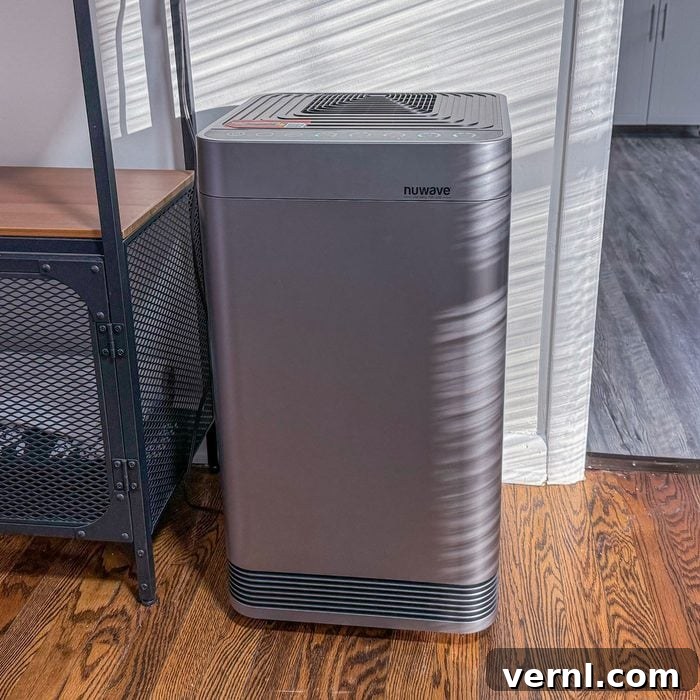 NuWave OxyPure Air Purifier: The End of My Endless Dusting 2 Nuwave Oxypure Air Purifier in a modern home setting, showcasing its sleek design.