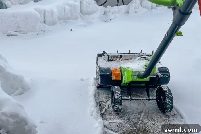 Earthwise Electric Snow Shovel Durability Two Years On 5 Earthwise Electric Snow Shovel cleaning the path way