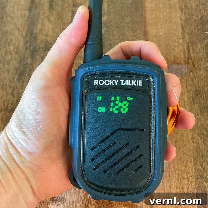 Rocky Talkie: The Clear Choice for Mountain Communication 5 Green LED Display on Rocky Talkie Rugged Two Way Radio